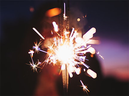 Small pink sparkler